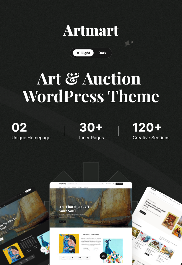 Artmart - Art Gallery & Auctions WordPress Theme - 1