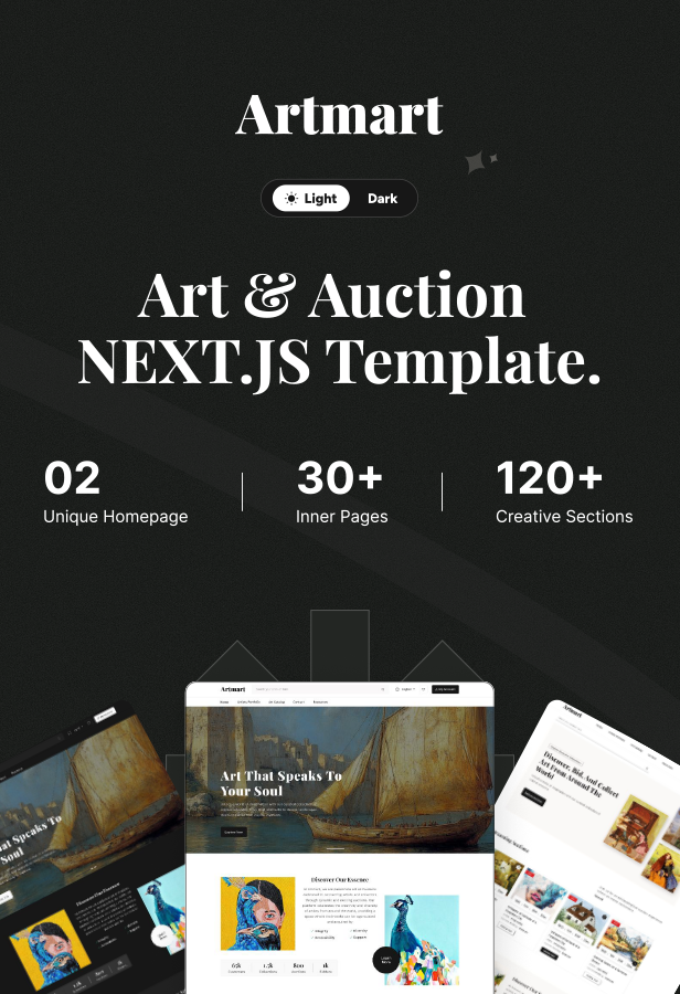 Artmart - Art Gallery & Auctions React Next.JS Template - 1