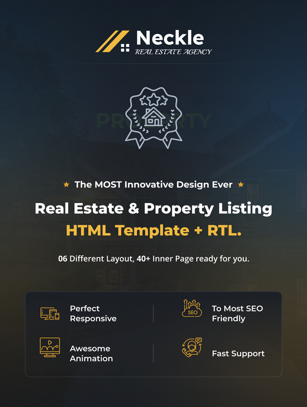 Neckle - Real Estate & Property HTML Template + RTL - 1