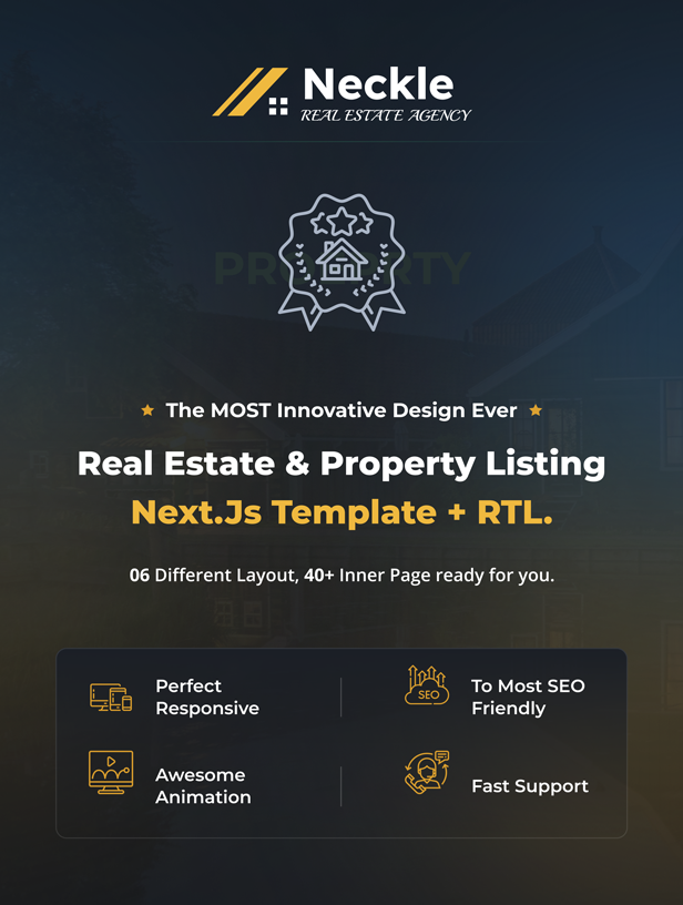 Neckle - Real Estate Next JS Template + RTL - 1