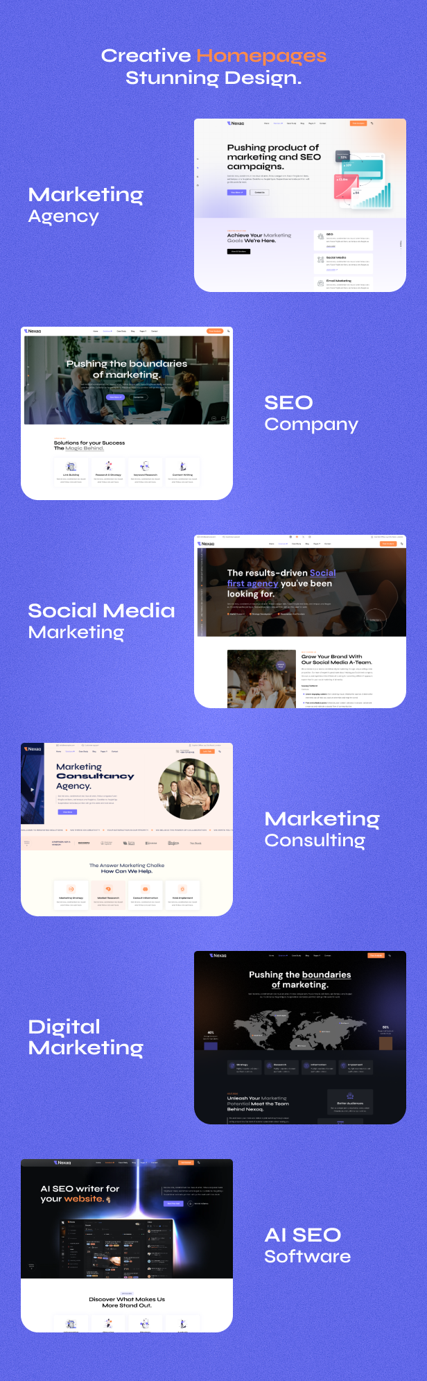 Nexaq - SEO Digital Marketing Agency WordPress Theme - 3