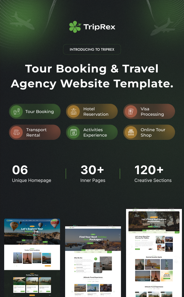 TripRex - Tour & Travel Agency React NextJS Template - 1
